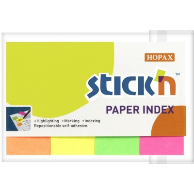 Záložky samolepicí Stick´n 20x50 mm, neonové (4x50 lístků) – Hledejceny.cz