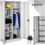 Tectake 404383 plechová policová skříň 6 přihrádek - šedá,80 cm – Hledejceny.cz