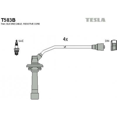 Sada kabelů pro zapalování TESLA T583B – Hledejceny.cz