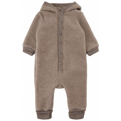 Merino overal na knoflíky hnědý Melange Denver Mikk Line – Zboží Dáma