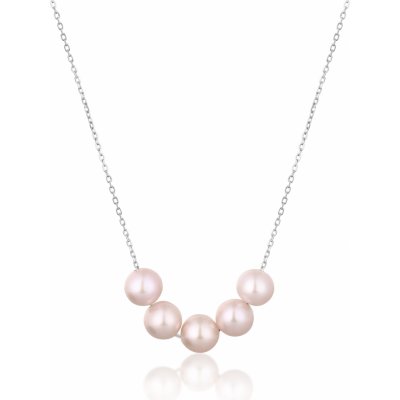 JwL Luxury Pearls Jemný stříbrný s růžovými říčními perlami JL0784