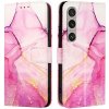 Pouzdro a kryt na mobilní telefon Sony PROTEMIO 79450 ART MARBLE Peněženkový kryt pro Sony Xperia 1 VI PINK