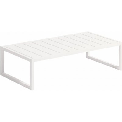 Kave Home Comova 114 x 60 cm Bílý kovový zahradní stolek – Hledejceny.cz
