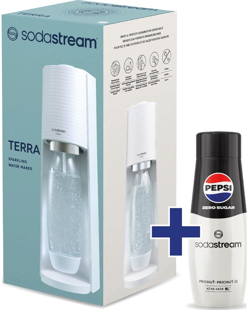 SodaStream Terra bílá + PEPSI pack