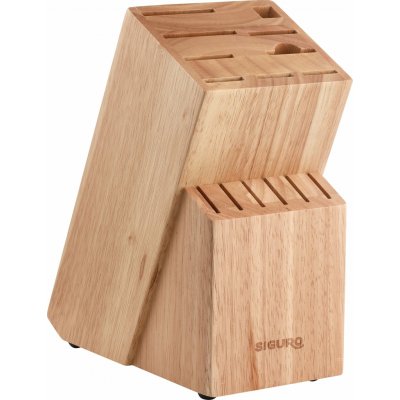 Siguro Dřevěný blok Rustic pro 13 nožů a nůžky/ocílku – Zboží Dáma