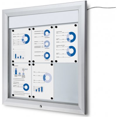 Jansen Display venkovní vitrína typu T LED osvětlení 6 x A4 – Zboží Dáma
