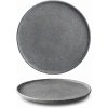 Talíř G. Benedikt Talíř mělký tmavě šedý 24 cm Granit raw