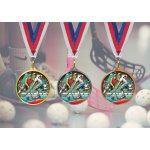 Akrylátová medaile Florbal Zlatá – Zboží Dáma