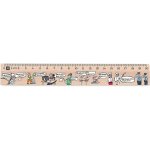 Metrie Didakt-M02 Dřevěné pravítko s potiskem Časováni 20 cm – Zboží Živě