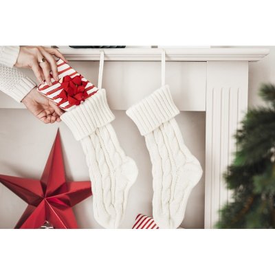 SJ4-008Z Party Deco Pletená vánoční ponožka 15,5x34 cm – Zboží Mobilmania