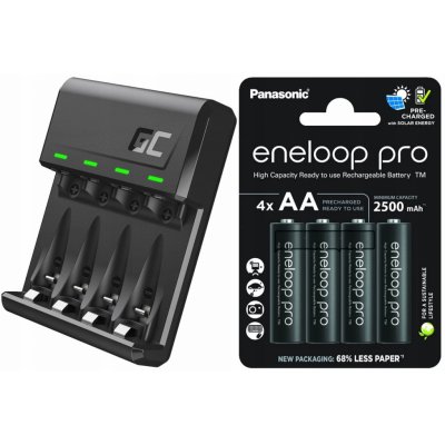 Nabíječka baterií AA/AAA Green Cell se 4x Eneloop Pro 2500 mAh – Zboží Živě