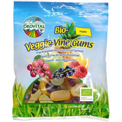 Ökovital Bonbóny ovocné Veggie Vine Gums bez želatiny BIO vegan 80 g – Zboží Mobilmania