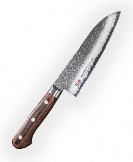 Suncraft nůž Santoku Senzo Universal Tsuchime Damascus 165 mm