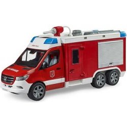 Bruder Mercedes Benz Sprinter - hasiči + pumpa, majáky