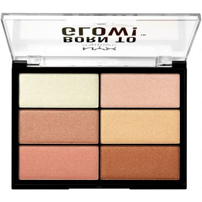 NYX Professional Makeup Born To Glow Highlighting Palette rozjasňovač 145.8 g – Zboží Mobilmania