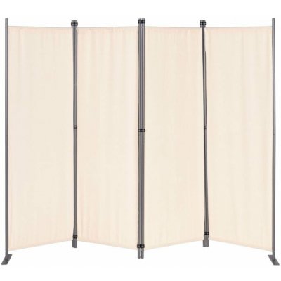 MultiGarden AW-022/4TLG Skládací zahradní a pokojový paraván 4 dílný 167 x 216 cm béžový – Zbozi.Blesk.cz
