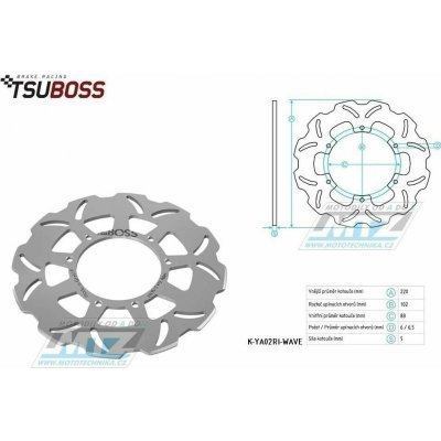 Kotouč brzdový (220/86/6D) zubatý desing - Yamaha XT600+XT600E / 87-02 + XTZ600 Tenere / 87-98 + DT80LC K-YA02RI-WAVE | Zboží Auto