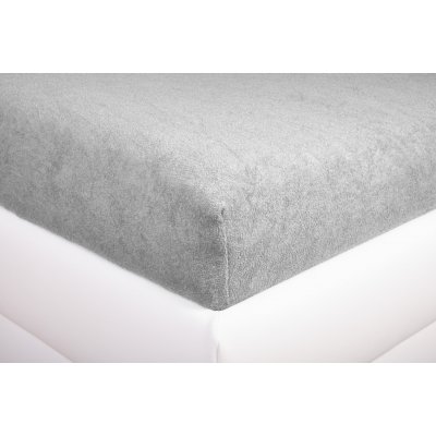 Aaryans Economy Froté Prostěradlo světle šedé 180x200 – Hledejceny.cz