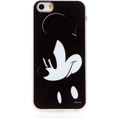 Pouzdro AppleMix DISNEY Apple iPhone 5 / 5S / SE - hlava myšáka Mickeyho - gumové - černé – Zboží Mobilmania