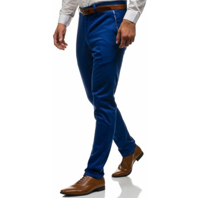 Bolf Modré pánské společenské kalhoty 4326 – Zboží Mobilmania