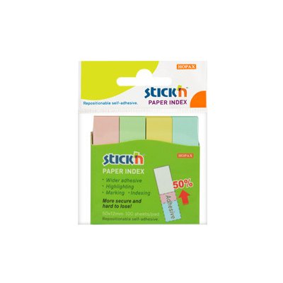 Hopax Papírové samolepicí záložky Stick'n pastelové barvy, 50 x 12 mm – Hledejceny.cz