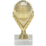 Figurka fotbalový míč 15 cm zlato včetně podstavce – Zboží Mobilmania