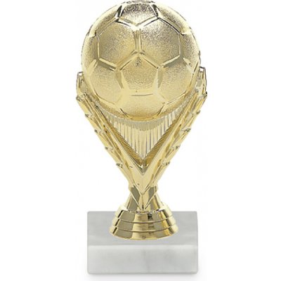 Figurka fotbalový míč 15 cm zlato včetně podstavce – Zboží Mobilmania