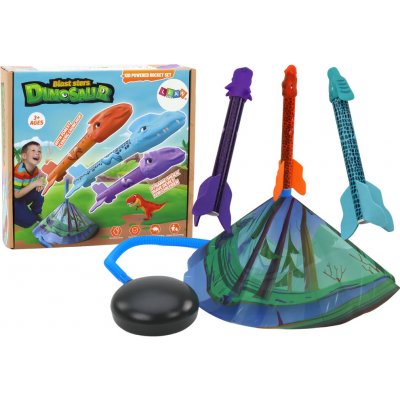 Lean Toys Raketomet Hra Dinosaurs Forest Barevné Push Up
