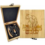 Sablio Dárková sada na víno Bydlím u své kočky: 147×168×49 mm – Hledejceny.cz