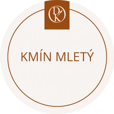 Davídkovo koření Etiketa Kmín český mletý béžová průměr 4,5 cm 1 ks – Hledejceny.cz