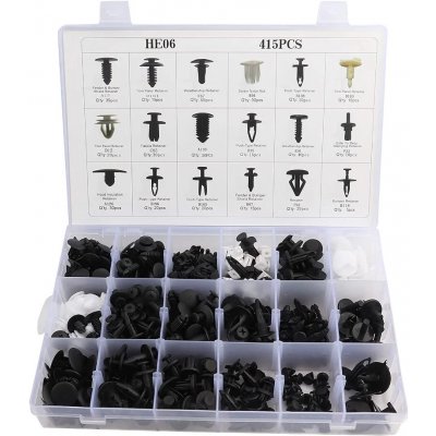 Sada 410 ks plastových príchytiek a nitov do auta – Hledejceny.cz