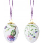 Royal Copenhagen Porcelánové velikonoční ozdoby 2026 Thistles – set 2 ks, bílá barva, porcelán – Hledejceny.cz