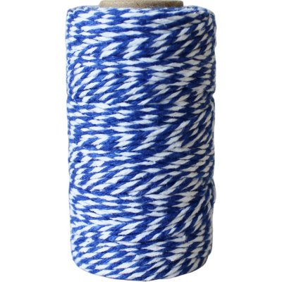 Bella Rose Bavlněný provázek 50 m – Blue / White, modrá barva, textil – Sleviste.cz