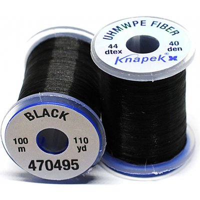 Vázací nit • UHMWPE FIBER LINE • 100m - Tloušťka 40D, Barva Černá – Sleviste.cz