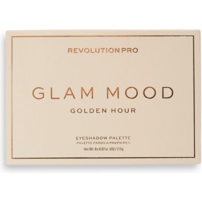 Revolution PRO Paletka 6 očních stínů Glam Mood Golden Hour 6 x 2 g – Zboží Dáma