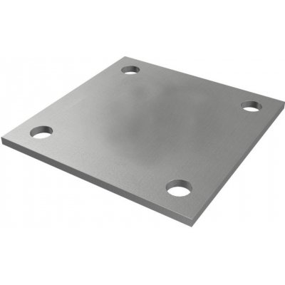 Hahn Steel Montážní deska 90 x 90 x 4 mm, nerezová ocel AISI 304, surová – Sleviste.cz