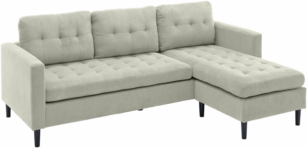 Interior DE Rohová pohovka Stockholm 220 cm greige manšestr POH47837