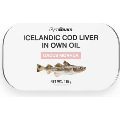 GymBeam Islandská tresčí játra ve vlastním oleji 115 g – Zboží Dáma