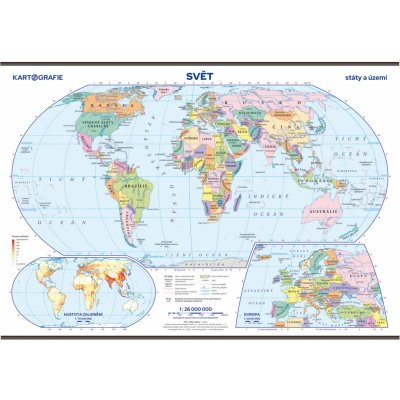 Kartografie PRAHA, a. s. Svět – státy a území – školní nástěnná mapa – Hledejceny.cz