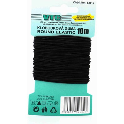 VTC Klobouková guma 1,2 mm - na kartě černá – Zboží Dáma