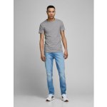 Jack&Jones T-Shirt Basic 12058529 Stretch Fit Šedá – Zboží Mobilmania