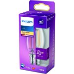 Philips LED svíčka filament E14 40W 2700K 4W filament – Hledejceny.cz