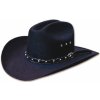 Klobouk Stars and Stripes Westernový černý klobouk s ozdobnou stuhou