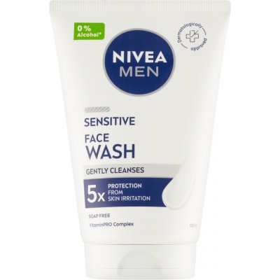 Nivea Men Sensitive Face Wash čisticí gel 100 ml – Hledejceny.cz
