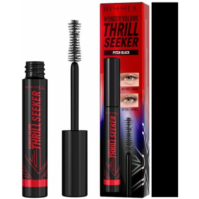 Rimmel London Wonder Volume Thrill Seeker objemová a prodlužující řasenka Pitch Black 8 ml – Zboží Dáma