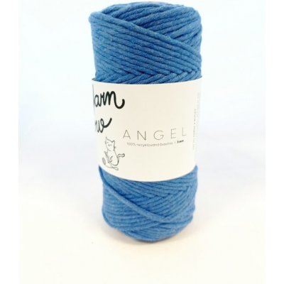 YarnMellow Macramé šňůry Angel 5mm Modrá jeans (Rozčesávací příze macramé YarnMellow Angel 5mm Modrá jeans. Je ze 100% recyklované bavlny a najdete ji u nás v mnoha odstínech.) – Zboží Mobilmania