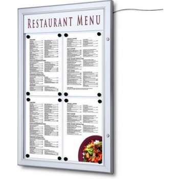 Jansen Display venkovní menu vitrína 4 x A4