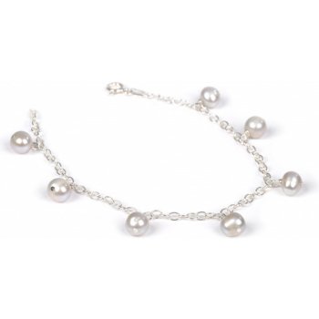 Náramek JwL Jewellery z pravých šedých perel sJL0036