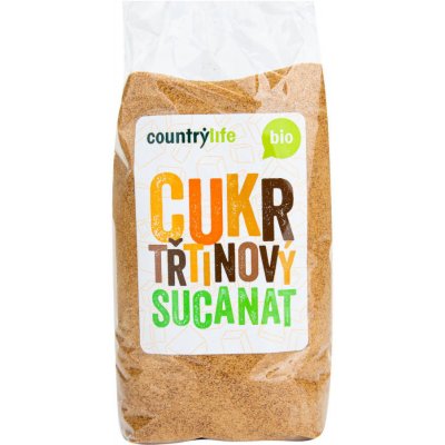 Country Life cukr třtinový Sucanat přírodní nerafinovaný Bio 500 g