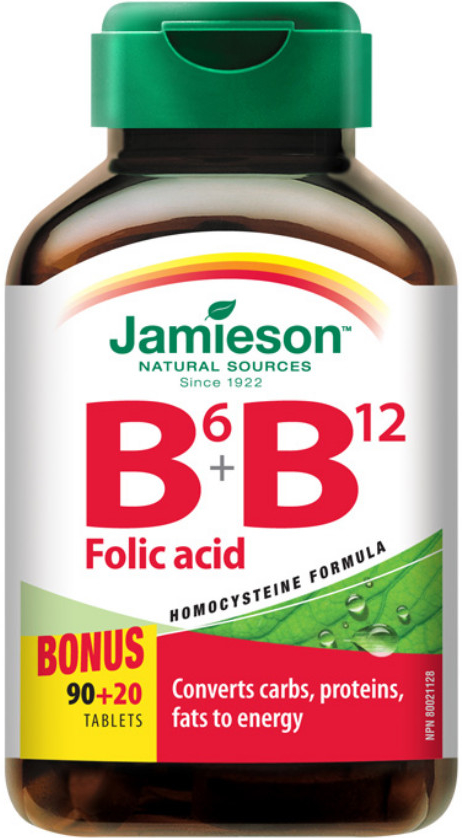 Jamieson Vitamíny B6 B12 + kyselina listová 110 tablet od 123 Kč -  Heureka.cz